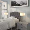 Flash Furniture Cambridge Tufted Upholstered Twin Size Headboard in Dark Gray Fabric,  39.25"W x 3"D x 43.75-56.25"H
