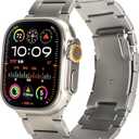 Titanium Watch Band for Apple Watch Ultra 3, Ultra 2, Ultra 1 (49mm) - Durable Lightweight Waterproof & Scratch Resistant Metal Watch Band Strap with Adjustable Secure Clasp