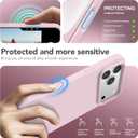 GONEZ Magnetic for iPhone 17 Pro Case, [Compatible with MagSafe] Anti-Scratch Microfiber Lining & Screen Protector, Silicone Camera Control, Shockproof Slim Phone Cover 6.3 inch, Pastel Pink