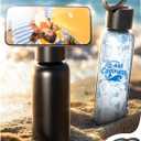 2 Pack AINOPE Smart Water Bottle Beach Accessories with MagSafe Holder, Travel Sport Essential Gifts for Women Men, School Supplies Stainless Steel 24 oz Reusable Metal Insulated Bottle for Gym