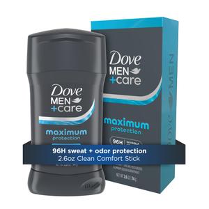 Dove Men+Care Invisible Solid Stick Clean Comfort Maximum Protection Deodorant For Men 96-Hour Comfort 2.6 oz
