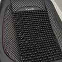 Beaded seat covers for cars - Breathable with Massage, Anti-Sweat, and Back Support Features - Wooden beaded seat covers for trucks Sedans, SUVs - car seat beads Universal Fit (1 Unit - Royal Black)