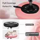 Round Velvet Stool Cover 12-16 inch Bar Stool Seat Covers Round, Wellvery Well Made with Strong Elastic and are Rich Color that Doesn’t Fade, Soft and Comfortable (4, Pink)