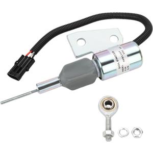 12V Fuel Shut Off Solenoid Compatible with Cummins Engine 4BT 6BT 5.9L Hyundai Excavator R220-5 Case IH Harvester Replacement for 3991167 3964627 SA-4941-12 87420952 J991167 J932529