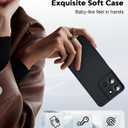 LeYi for Moto-G-2025 Case: [ ] Moto G 2025 Phone Case with Tempered Glass Screen Protector, Slim & Anti-Scratch Silicone Motorola Moto G 5G 2025 Case (XT2513),Black