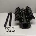For LS Intake Manifold Low Profile Cathedral Port 92mm Compatible with Chevy GMC Pontiac LS1 LS2 LS6 Sheet Metal Fabricated EFI (Black)