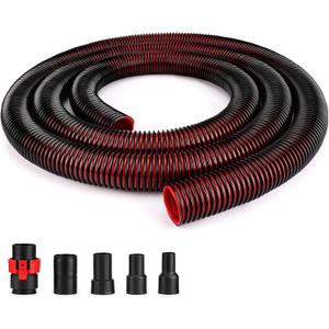 Shop-Vac Premium Universal Hose Plastic 12'X 1-7/8", Vacuum Hose Compatible with Rigid, Dewalt, Husky, Craftsman, Bauer, Masterforce Vacuum Cleaners