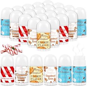 50 Pcs Christmas Lip Balm Bulk Mini Candy Cane Peppermint Flavor Lip Balms Bulk Christmas Stocking Stuffers Xmas Party Gifts Small Thank You Employee Appreciation Gifts for Women Men (Mixed Flavor)