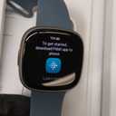 Fitbit Versa 4 Fitness Smartwatch with Daily Readiness, GPS, 24/7 Heart Rate, 40+ Exercise Modes, Sleep Tracking and more, Waterfall Blue/Platinum, One Size (S & L Bands Included)