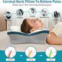 Cervical Pillow for Neck Pain Relief - Ergonomic Neck Pillow for Sleeping Contour Memory Foam Pillows for Neck Support, Orthopedic Bed Pillow for Side Back Stomach Sleepers