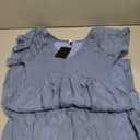 Maternity Dress for Baby Shower - 2025 Photoshoot Pregnancy Summer Midi Casual Flutter Sleeve Dress (S, Blue)