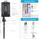 Nazuwke 33FT Solar Rope Lights Outdoor Waterproof, 18 Colors Changing Fairy String Light USB & Solar Powered with Remote, 100 LEDs Multicolor Trampoline Light Rope Lighting for Outside Christmas Party