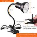 Clip on Desk Lamp, 360 Rotating Ggooseneck Lamp, Ring Light, Revolutionary Eye-Caring Desk Lamp, Portable Clip-On Reading Light for Bedroom and Office, Study Clamp - The Ideal Home Lighting Solution