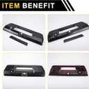 1 Set Tailgate Handle Cover Exterior Trim for Ford F-150 2021-2024 ABS Carbon Fiber Pattern Black