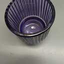 DEVI 8 Pcs Blue Votive Candle Holder for Wedding Centerpieces, Glass Ribbed Tea Light Holder for Wedding Table Decorations, Navy Blue Decor for Party Home Farmhouse Decorations