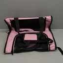 Pet Carrier for Small Medium Cats Dogs Puppies up to 15 Lbs, TSA Airline Approved, Soft Sided, Collapsible Travel - Pink (17.0"L x 11.0"W x 11.0"H)