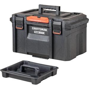 CRAFTSMAN TRADESTACK Tool Box, Waterproof Indoor/Outdoor, Stackable Tool Storage, Lockable, 21 Inch (CMST21430)