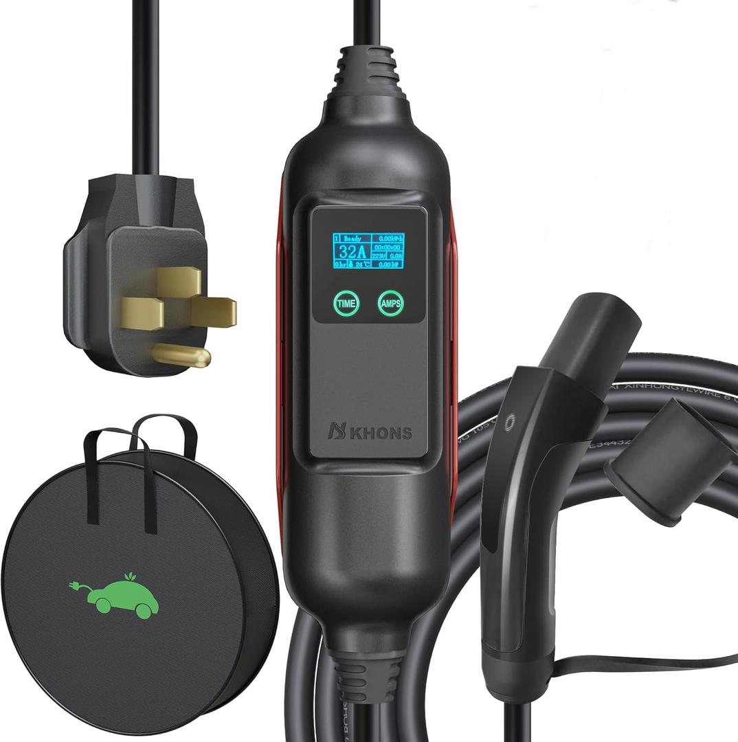 Level 2 EV Charger for Tesla 240V 32 Amp with NEMA 14-50 Plug EV Charger for Tesla, Electric Car Charger Home Portable Wall Charger Compatible with All Tesla ModelY/3/S/X