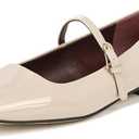 Franco Sarto Women's Tinsley Mary Jane Flat (7.5, Beige Patent)
