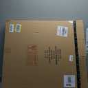 POZINO Round Mirror, 24 Inch Hanging Mirror with Rope, Circle Wall Mirrors, Black Frame Farmhouse Mirrors for Bathroom Bedroom Living Room Entryway Home Decor