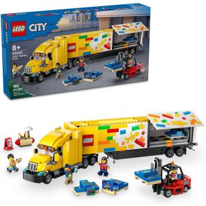 LEGO City Yellow Delivery Truck Toy - Semi Truck Building Toy for Boys & Girls, Ages 8+ Years - Gift for Birthdays - Pretend Play W/ 3 Minifigures - 60440