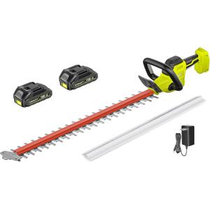 22 inch Hedge Trimmer Cordless with 2 Battery and Charger, 20V Handheld Electric Hedge Trimmer with Dual-Action Blades, Lightweight Bush Trimmer Pruning Shears Grass Cutter Shrub for Garden Yard Tools