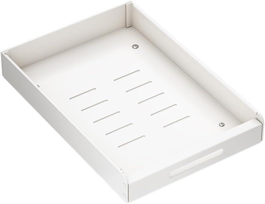 Pull Out Kitchen Cabinets Organizer Drawer, Sturdy Carbon Steel Slide-Out Shelves, Fixed With Adhesive, Slide Out Shelf for Kitchen Bathroom Wardrobe