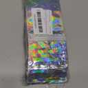 100 Pack Holographic Resealable Plastic Bags for Food Storage, Zipper Bags with Clear Front Window, Packaging Pouch for Small Business (100 Pack, 3.2x5.2 inch)