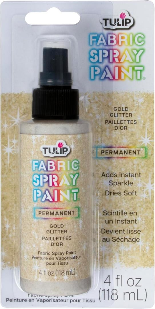 Tulip Glitter Spray Paint- Glistening Gold 4 Fl Oz (Pack of 1)