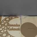 Ramadan Decorations Lights for Home, Wooden Ramadan Crescent Lights Decor Table Decor Eid Al Adha Lanterns Centerpiece with Star Ornament Islamic Home Table Moon + Text 15.74 * 11.81 * 0.35in