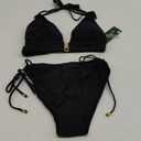 Blooming Jelly Womens Halter Triangle Bikini Sets Two Piece Cheeky Swimsuit String Sexy Bathing Suit Swim Suits 2025 (Small, Black)