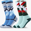 WEST BIKING Kids Merino Wool Ski Socks for Boys Girls Knee High Sock Thermal Winter Warm Snowboard Socks2 Pairs, S