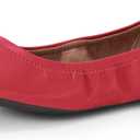 Amazon Essentials Women's Belice Comfortable Slip-On Ballet Flats Shoes, Bright Poppy Red, 9
