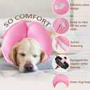 Inflatable Dog Cone Collar, Cone for Dogs to Stop Licking, Donut Collar After Surgery, Soft Dog Cone Alternative, Cones Collar for Small Medium Large Dogs (Pink, L (Neck 13"-18")) (Pink, L)