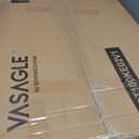 VASAGLE Dining Table for 4-6 People, Modern Farmhouse Dining Room Table, Quick Assembly, Heat-Resistant Tabletop, 55.1 x 29.5 x 29.5 Inches, for Kitchen, Natural Walnut and Ink Black UKDT100K02V2