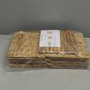 11x11x11in Water Hyacinth Storage Baskets, 11 Inch Cube Storage Bins, Woven Baskets for Storage, Wicker Storage Basket for Shelves Set of 3 (Natural)