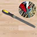 8in Flat Mill File, Smooth Blade with Ergonomic Handle, T12 carbon tool steel Edge Metal File Sharpening for Drills and All Edge, Lawn Mower Blade, Garden Shears, Chisels, etc