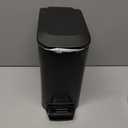 Cesun Small Bathroom Trash Can with Lid Soft Close, Step Pedal, 6 Liter / 1.6 Gallon Stainless Steel Garbage Can with Removable Inner Bucket, Anti-Fingerprint Finish (Matt Black)
