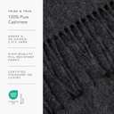 Fishers Finery Women's 100% Pure Cashmere Winter Scarf (Charcoal)