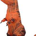 Inflatable Dinosaur Costume for Adults,Blow Up Dinosaur Costume for Halloween Party Costumes (Brown)