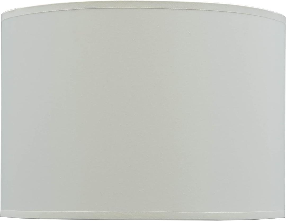 Aspen Creative 31012A Transitional Hardback Drum Shape Spider Construction Lamp Shade in Off White, 14" x 14" x 11"