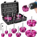 8Pcs PVC Pipe Reamer Kit,PVC Fitting Saver with 1/2",3/4",1",1-1/4",1-1/2",2",3",4" Reamers,PVCs Socket Saver Plumbing Plastic Pipe Reamer Tool Kit for Sch.40 CPVC ABS Hub,Fit Standard 1/2" Drills
