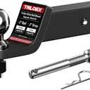 Trailer Hitch Ball Mount with 2-Inch Ball, Fits 2-in Receiver, 7,500 lbs, 2" Drop, Includes 5/8 Screw-in Hitch Pin