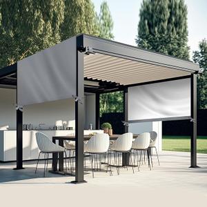 Universal Pergola Replacement Canopy Outdoor Canopy Shade Cover Waterproof Shade Top Cover for Outdoor Patio Porch Backyard (10 x 10 ft, Gray)