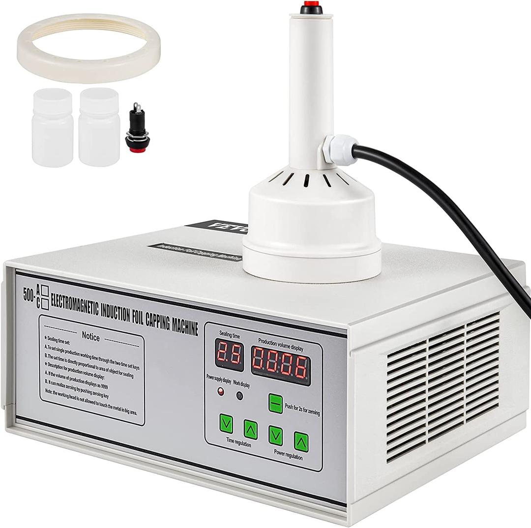 VEVOR Induction Sealer, 20mm-100mm 110V Induction Bottle Sealing Machine, Induction Sealing Machine, White Bottle Cap Sealing Machine for Bottles