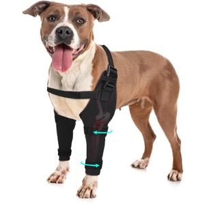 Dog Elbow Protector Brace, Dog Leg Sleeves Anti-Licking for Hygroma, Calluses & Arthritis ReliefAdjustable Dogs Elbows Pads & Shoulder Brace for Elbow Dysplasia and Injury Recovery,Both Leg M (Black)