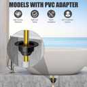 PVC Freestanding Tub Drain Kit, Bathtub Drain Rough-in KitCompatible with Freestanding Bathtubs, Floor Mounted Bathtubs and Island Bathtubs, with PVC Plastic Adapter and Brass Tail Pipes