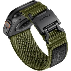 Bandletic Compatible with Apple Watch Ultra Band 2 49mm for Men - Tactical Military Nylon Straps with FIDLOCK Magnetic Clasp for iWatch Series 10 46mm, 9/8/7 45mm, SE/6/5/4 44mm, 3/2/1 42mm (Army Green), Size: L 49/46/45/44/42mm(Series 3 2 1) Bandletic Compatible with Apple Watch Ultra Band 2 49mm for Men - Tactical Military Nylon Straps with FIDLOCK Magnetic Clasp for iWatch Series 10 46mm, 9/8/7 45mm, SE/6/5/4 44mm, 3/2/1 42mm (Army Green), Size: L 49/46/45/44/42mm(Series 3 2 1)