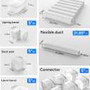 5'' 26.5Ft Mini Split Line Set Cover Kit for Minisplit Ductless Linset Air Conditioners and Heat Pumps, Central AC Decorative Upgraded UV-Proof Strong & Durability PVC Pipe