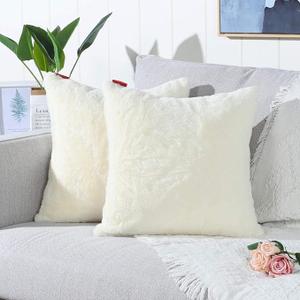 Mandioo pack of 2 Decorative 22x22 inch cream white pillow cases Mandioo pack of 2 Decorative 22x22 inch cream white pillow cases